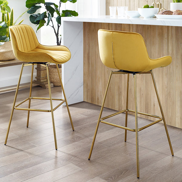 Everly Quinn Neuhaus Swivel 28.94'' Stool & Reviews Wayfair Canada